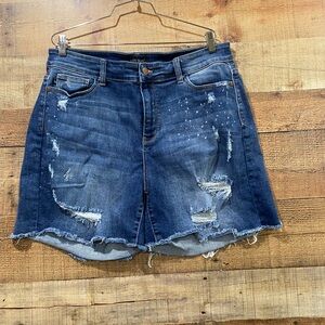 Judy Blue Raw Hem Jean Shorts Size 3XL